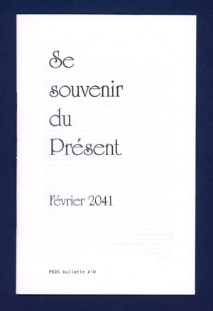 PKDS #10 - Se souvenir du présent - couverture