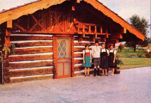 carte postale - chalet orange