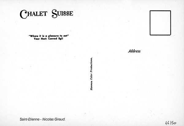 carte postale - Saint-Étienne - dos