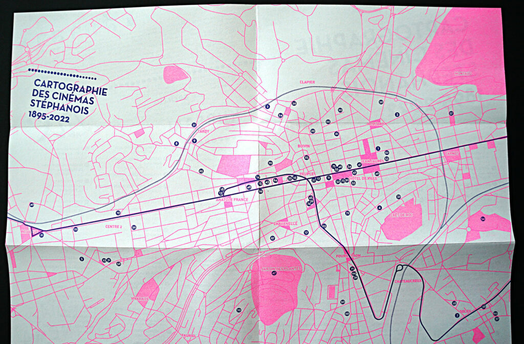 Cartographie des cinemas stéphanois (1895-2022) / recto