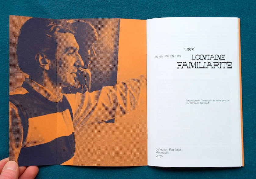 Une lointaine familiarité • John Wieners • 2° de couverture