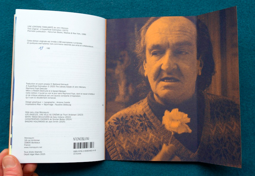 Une lointaine familiarité • John Wieners • 3° de couverture